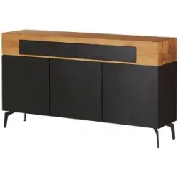 Höffner Sideboard  Enego ¦ schwarz ¦ Maße (cm): B: 160 H: 90 T: 40.0