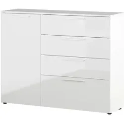 uno Sideboard  Glossy ¦ weiß ¦ Maße (cm): B: 135 H: 107 T: 40.0