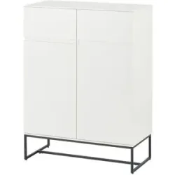 Höffner Kommode  Casano ¦ weiß ¦ Maße (cm): B: 80 H: 107 T: 40.0