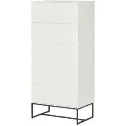 Höffner Hochkommode  Casano ¦ weiß ¦ Maße (cm): B: 60 H: 133 T: 40.0