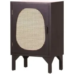 Höffner Sideboard  Pine ¦ schwarz ¦ Maße (cm): B: 60 H: 91 T: 37.0