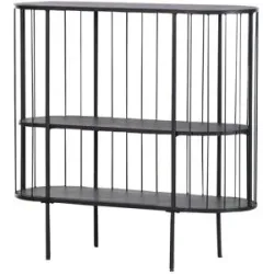 Höffner Regal  Giulio ¦ schwarz ¦ Maße (cm): B: 95 H: 90 T: 35.0