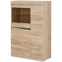 Höffner Highboard  Turino ¦ holzfarben ¦ Maße (cm): B: 86 H: 131 T: 40.0