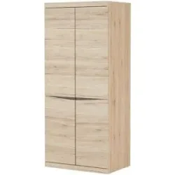 Höffner Drehtürenschrank  Turino ¦ holzfarben ¦ Maße (cm): B: 86 H: 196 T: 58.0
