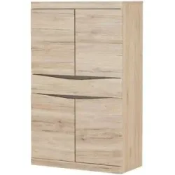 Höffner Highboard  Turino ¦ holzfarben ¦ Maße (cm): B: 86 H: 139 T: 40.0