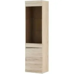 Höffner Vitrine  Turino ¦ holzfarben ¦ Maße (cm): B: 54 H: 196 T: 40.0
