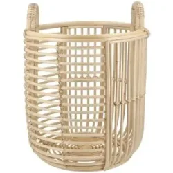 Höffner Aufbewahrungskorb   ¦ braun ¦ Rattan ¦ Maße (cm): H: 52  Ø: 40