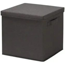 Höffner Aufbewahrungsbox mit Deckel   ¦ schwarz ¦ Maße (cm): B: 31,5 H: 30 T: 31.5