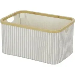 HOME STORY Aufbewahrungskorb   ¦ creme ¦ Bambus,Polyester,Baumwolle ¦ Maße (cm):