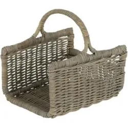 HOME STORY Kaminkorb   ¦ braun ¦ Rattan ¦ Maße (cm): B: 45 H: 45 T: 38.0
