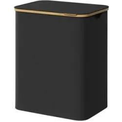 Höffner Wäschekorb   ¦ schwarz ¦ Polyester ¦ Maße (cm): B: 52 H: 70,5