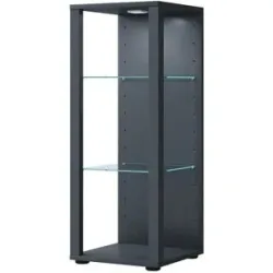 Höffner Vitrine  Glasol ¦ grau ¦ Maße (cm): B: 35 H: 90