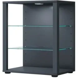 Höffner Vitrine  Glasol ¦ grau ¦ Maße (cm): B: 52 H: 60