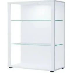 Höffner Vitrine  Glasol ¦ weiß ¦ Maße (cm): B: 70 H: 90