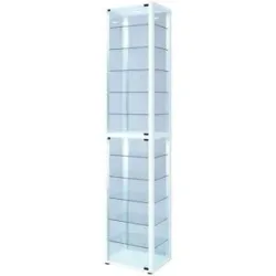 Höffner Vitrine  Kavisa ¦ weiß ¦ Maße (cm): B: 50 H: 227 T: 30.0