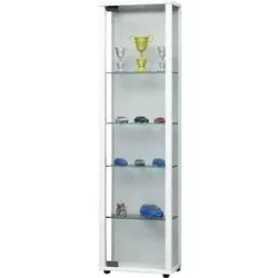 Höffner Vitrine  Edana ¦ weiß ¦ Maße (cm): B: 33 H: 113 T: 18.0