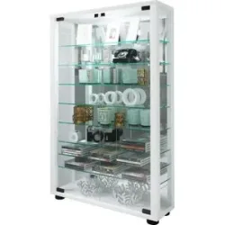 Höffner Vitrine  Lumo ¦ weiß ¦ Maße (cm): B: 59 H: 91,3 T: 18.0