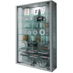 Höffner Hängevitrine  Vitrosa ¦ silber ¦ Maße (cm): B: 59 H: 91,3 T: 18.0
