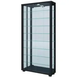 Höffner Hängevitrine  Vitrosa ¦ schwarz ¦ Maße (cm): B: 59 H: 114,3 T: 18.0