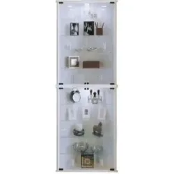 Höffner Eckvitrine  Vecko ¦ weiß ¦ Maße (cm): B: 67,5 H: 176 T: 23.0