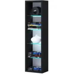 Höffner Hängeregal  Rasito ¦ schwarz ¦ Maße (cm): B: 21 H: 76,6