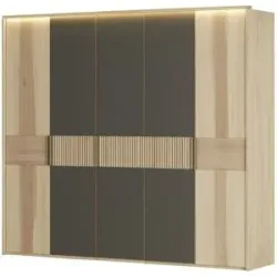Höffner Drehtürenschrank  Kiruna ¦ braun ¦ Maße (cm): B: 252,3 H: 224,8 T: 57.0