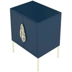 Höffner Nachttisch  Merlin ¦ blau ¦ Maße (cm): B: 54 H: 69