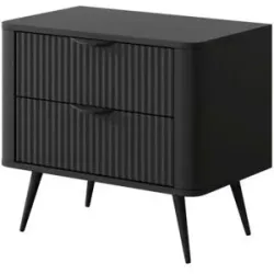 Höffner Nachtkommode  Lante ¦ schwarz ¦ Maße (cm): B: 63 H: 55