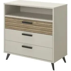 Höffner Kommode  Bjarne ¦ beige ¦ Maße (cm): B: 91,2 H: 94,8 T: 44.7