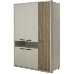 Höffner Kleiderschrank  Bjarne ¦ beige ¦ Maße (cm): B: 62,7 H: 217