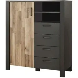 Höffner Highboard  Dallas ¦ holzfarben ¦ Maße (cm): B: 116 H: 131 T: 46.0