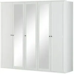 Höffner Drehtürenschrank  Chalet ¦ weiß ¦ Maße (cm): B: 225 H: 210 T: 58.0