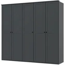 Höffner Drehtürenschrank  Chalet ¦ schwarz ¦ Maße (cm): B: 225 H: 210 T: 58.0