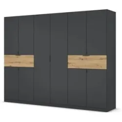 Höffner Drehtürenschrank  Thurso ¦ schwarz ¦ Maße (cm): B: 271 H: 210