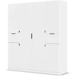 Höffner Drehtürenschrank  Thurso ¦ weiß ¦ Maße (cm): B: 181 H: 210