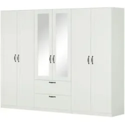 meinSchrank Drehtürenschrank Landhaus- Look Gracy ¦ weiß ¦ Maße (cm): B: 271 H:
