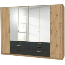 Höffner Drehtürenschrank  Moffat ¦ holzfarben ¦ Maße (cm): B: 271 H: 210