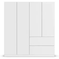 Höffner Drehtürenschrank  Jamie ¦ weiß ¦ Maße (cm): B: 181 H: 197