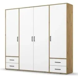Höffner Drehtürenschrank  Yarm ¦ braun ¦ Maße (cm): B: 187 H: 194