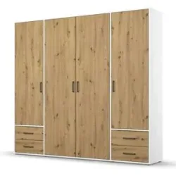 Höffner Drehtürenschrank  Yarm ¦ weiß ¦ Maße (cm): B: 187 H: 194