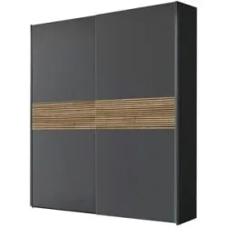 Höffner Schwebetürenschrank mit Lamellen-Bauchbinde Time ¦ Maße (cm): B: 170 H: 195,5 T: