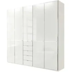 Höffner Kleiderschrank  Velua 2 ¦ weiß ¦ Maße (cm): B: 250 H: 236 T: 58.0