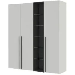 Dreamer eXpress Drehtürenschrank  Dreamer ¦ grau ¦ Maße (cm): B: 191,1 H: 220 T: