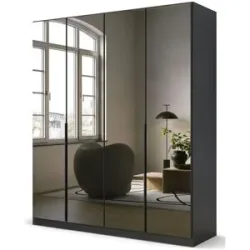 Höffner Drehtürenschrank  Skyla ¦ grau ¦ Maße (cm): B: 181 H: 210