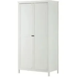 Höffner Massivholz-Drehtürenschrank aus Massivholz Landliv ¦ weiß ¦ Maße (cm): B: 106 H: