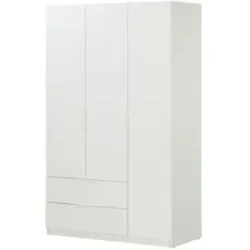 Höffner Drehtürenschrank  Eversley ¦ weiß ¦ Maße (cm): B: 119,3 H: 200 T: 58.0