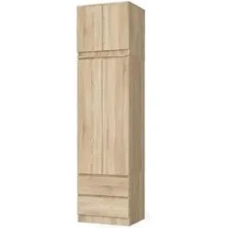 Höffner Drehtürenschrank mit viel Stauraum Sara ¦ holzfarben ¦ Maße (cm): B: 60 H: 234
