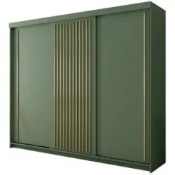Höffner Schwebetürenschrank grün Tiara ¦ grün ¦ Maße (cm): B: 250 H: 216