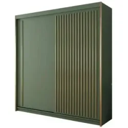 Höffner Schwebetürenschrank grün Tiara ¦ grün ¦ Maße (cm): B: 203 H: 216