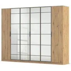 Höffner Kleiderschrank mit Spiegel Acero ¦ verspiegelt ¦ Maße (cm): B: 271 H: 210